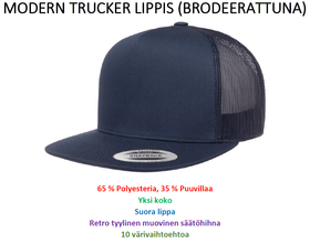 MODERN TRUCKER LIPPIKSET (brodeerauksella)