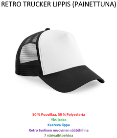 RETRO TRUCKER LIPPIKSET (painatuksella)
