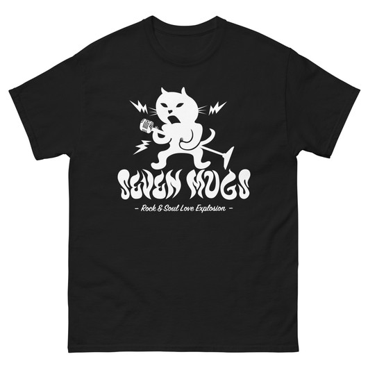Seven Mugs - Black and White - T-Shirt