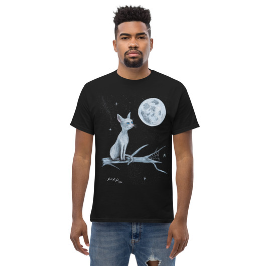 Art by Elvyren - Kissanpentu kuutamossa - T-Paita