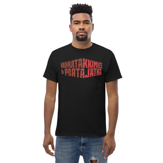 Nahkatakkimies & Partajätkä - Red Logo - T-Shirt