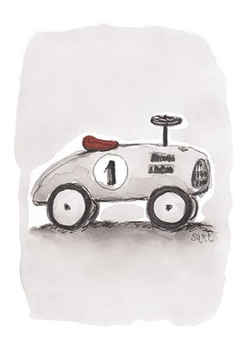 KORTTI, Auto harmaa, 2-osainen