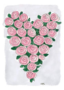 KORTTI, Sydän vaal.pun. ruusu, 2-osainen