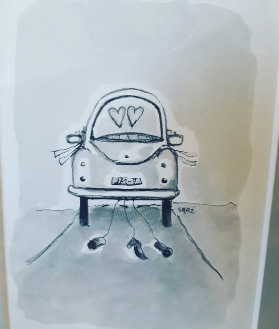 KIRJA,  Hää-auto, vaalean harmaa