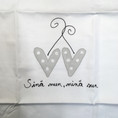 TYYNYLIINA, SINÄ MUN, MINÄ SUN. HARMAAT PIENET SYDÄMET  50x60cm