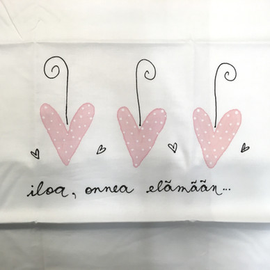 TYYNYLIINA, ILOA ONNEA ELÄMÄÄN, VAALEANPUNAINEN 50x60cm