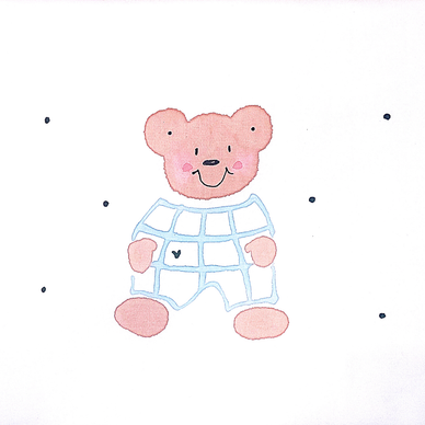 TYYNYLIINA, NALLE, VAAL.SIN. 50x60cm