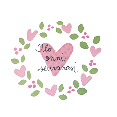 TYYNYNLIINA ILO ONNI SEURANASI, VAAL PUN 50x60cm