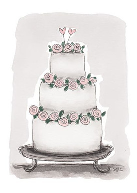 KORTTI, kakku vaal.pun ruusut, 2-osainen