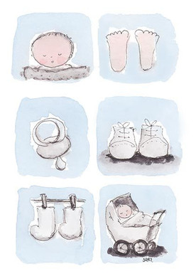 KORTTI, Vauva 6-osainen vaal.sin, 2-osainen