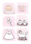 KORTTI, Vauva 6-osainen vaal.pun, 2-osainen