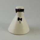 YLIOPPILASKORISTE POIKA, TUMMANRUSKEAT HIUKSET, RUSETTI, 4 cm