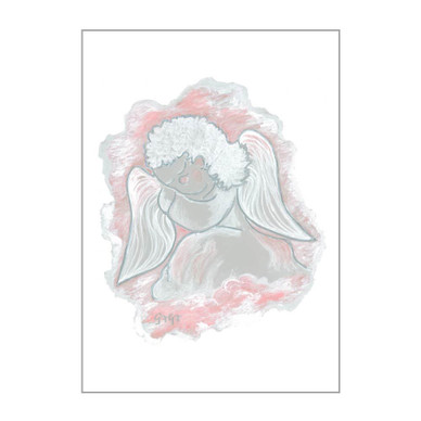 KORTTI,  ENKELIN UNI, VAALEANPUNAINEN , 2-OSAINEN