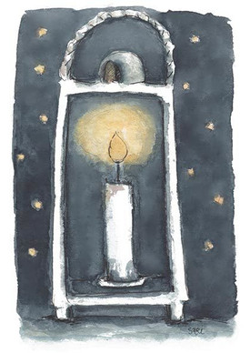 JOULUKORTTI, Lyhty ja tähtitaivas, 2-osainen