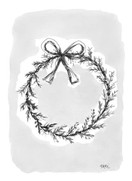 JOULUKORTTI, Vihreä kranssi , HYVÄÄ JOULUA, 2-osainen