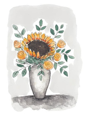 KORTTI, Auringonkukka ruukussa, 2-osainen