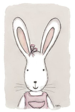 KORTTI, Tyttö pupu, vaal.pun , 2-osainen