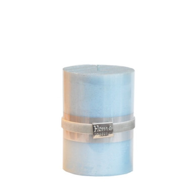 KYNTTILÄ, METALLIHOHDE VAALEANSININEN, 10 CM