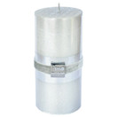 KYNTTILÄ, METALLIHOHDE HOPEA, 15 CM