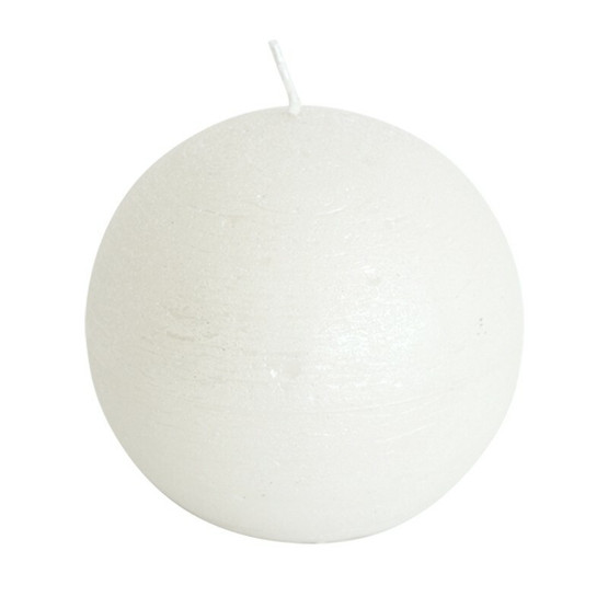  PALLOKYNTTILÄ, VALKOINEN HELMIÄINEN 9cm