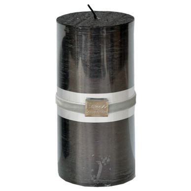 KYNTTILÄ, METALLIHOHDE MUSTA, 15 CM