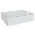 TARJOTIN, VALKOINEN, 40x30x10 CM