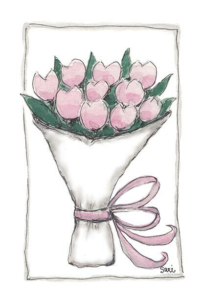 KORTTI, tulppaanikimppu, 2-osainen