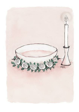 KORTTI, kastemalja, Kastepäivänä,vaalpun, 2-osainen