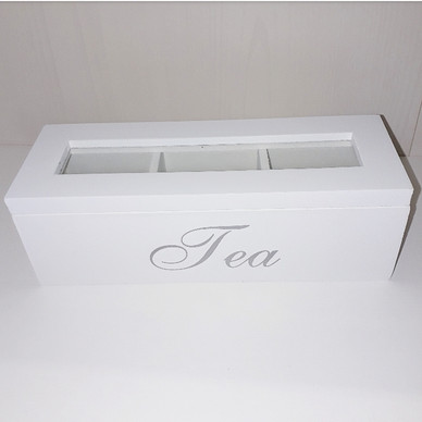 TEA-RASIA LASIKANNELLA, VALKOINEN 22 x 8 x 7cm