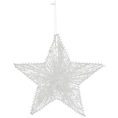 TÄHTI, VALKOINEN PUUVILLA 30cm