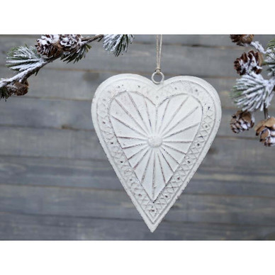 KUUSENKORISTE, SYDÄN ANTIIKKIVALKOINEN 15cm
