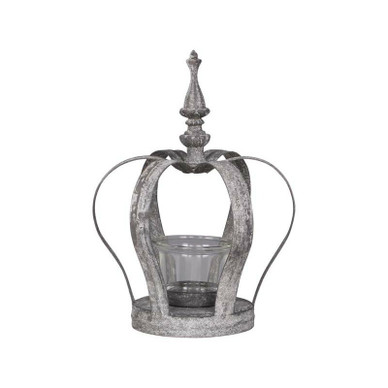 LÄMPÖKYNTTILÄLYHTY, KRUUNU HARMAA, 21 CM