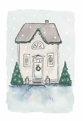 JOULUKORTTI, vaalea talo, JOULUILOA 2-osainen