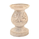 KYNTTILÄNJALKA RUSTIIKKINEN, VAALEA 14cm