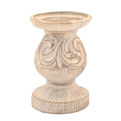 KYNTTILÄNJALKA RUSTIIKKINEN, VAALEA 14cm