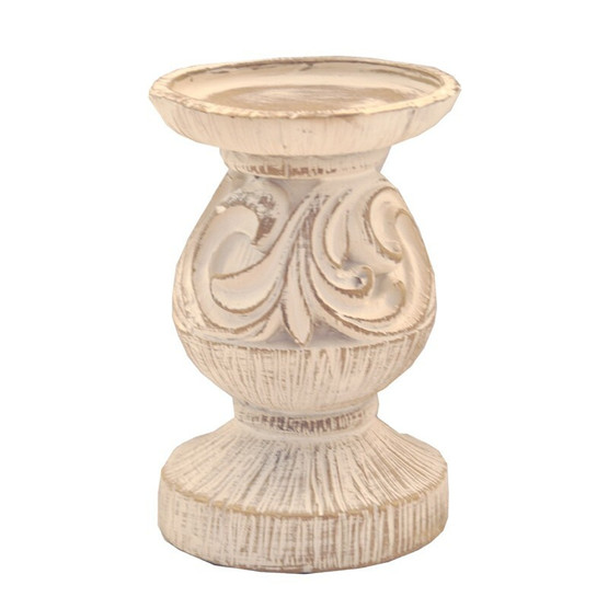 KYNTTILÄNJALKA RUSTIIKKINEN, VAALEA 14cm