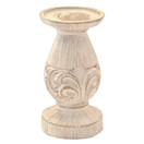 KYNTTILÄNJALKA RUSTIIKKINEN, VAALEA 17,5cm