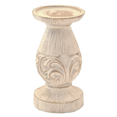 KYNTTILÄNJALKA RUSTIIKKINEN, VAALEA 17,5cm