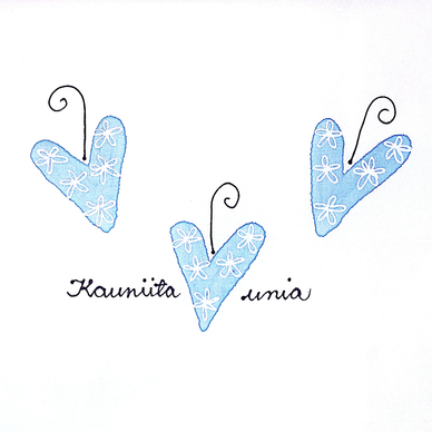 TYYNYLIINA, KAUNIITA UNIA, VAAL SIN 50x60cm