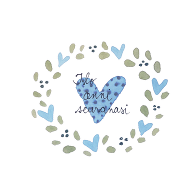 TYYNYNLIINA ILO ONNI SEURANASI, VAAL SIN 50x60cm