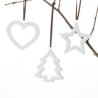 RIIPPUVA KORISTE, POSLIINI - 3 ERILAISTA 6cm