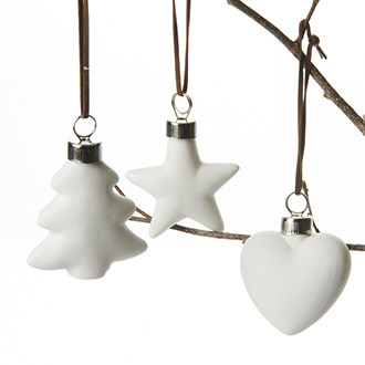 RIIPPUVA KORISTE, POSLIINI, VALK - 3 ERILAISTA 8cm