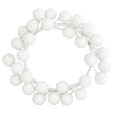 HELMIMANSETTI, VALKOINEN HUURRE ø8 CM 