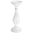 KYNTTILÄNJALKA RUSTIIKKINEN, VALKO/HARMAA 28cm