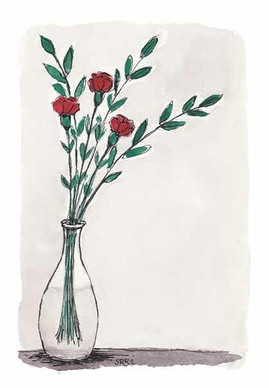 KORTTI A6, Neilikkakimppu, ISOISÄLLE, 2-osainen