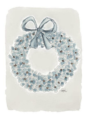 KORTTI A6, Hortensiakranssi, sininen, 2-osainen