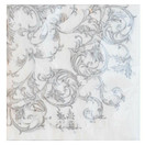 SERVETTI,  ORNAMENTTI KÖYNNÖS  33 X 33CM VALKO/ HARMAA