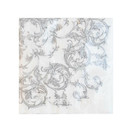 SERVETTI,  ORNAMENTTI KÖYNNÖS  25 X 25CM VALKO/ HARMAA