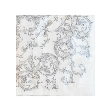 SERVETTI,  ORNAMENTTI KÖYNNÖS  25 X 25CM VALKO/ HARMAA