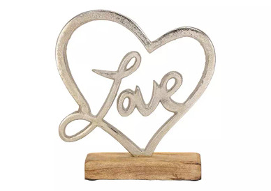 KORISTESYDÄN, METALLIA/ MANGOPUUTA, 22 cm